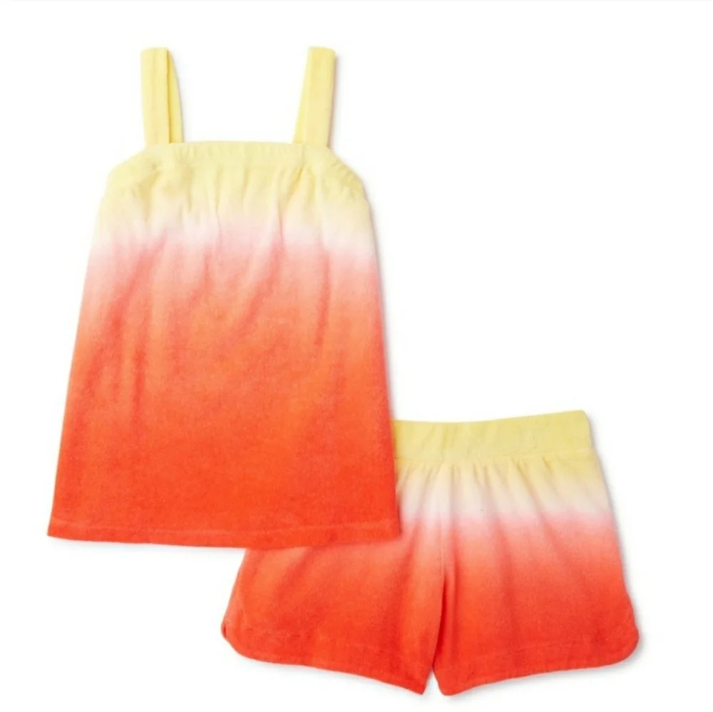 WONDER Nation Girls Towel Terry Short Set Size X-Large (14-16) Plus